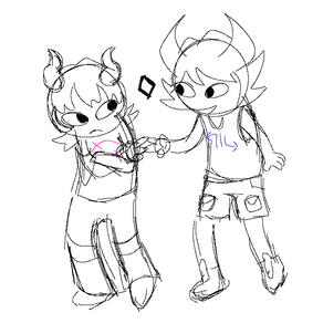 Uncoloured fullbody pair